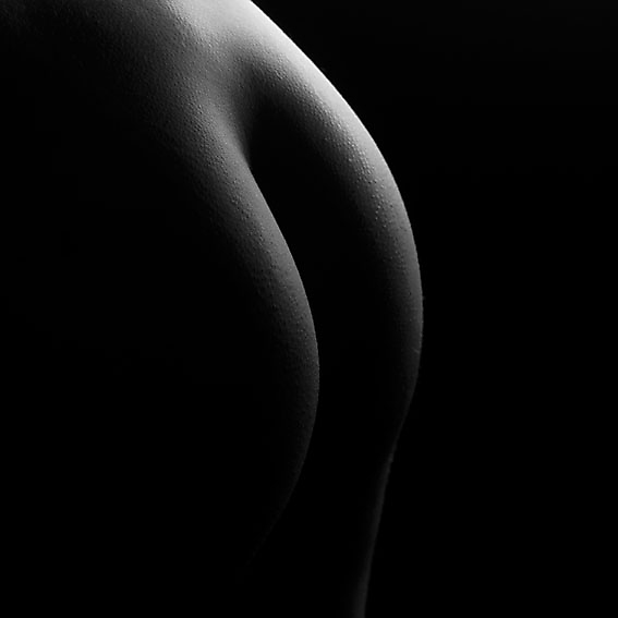 Rückenakt, schwarz-weiß Portrait