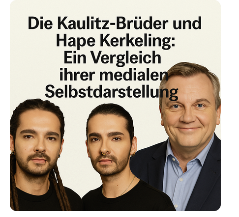Die Kaulitz-Brüder und Hape Kerkeling – Ein Vergleich ihrer medialen Selbstdarstellung