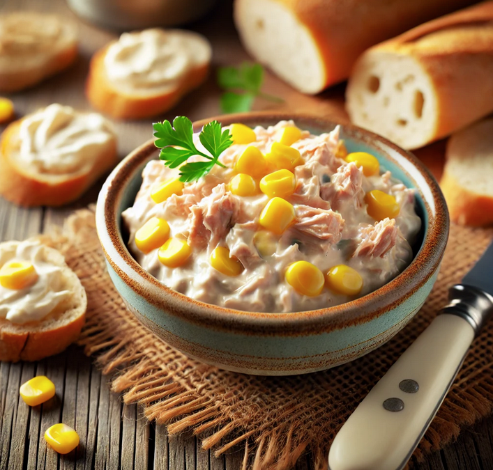 Thunfisch-Mais-Aufstrich für Baguette und die Seele